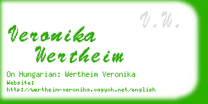 veronika wertheim business card